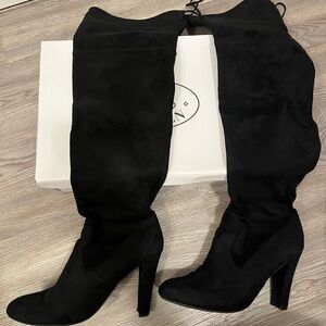 Steve Madden Black Over the Knee Boots